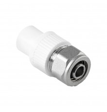 Переход Pro Aqua d=20x16 PP-R на PEX или металлопластиковую трубу серый PA76008PG (PA76008PG)