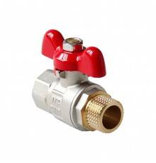 Кран шаровой полнопроходной Pro Aqua D 1 ручка-бабочка, Н-В (FWB61-M25-F25x)
