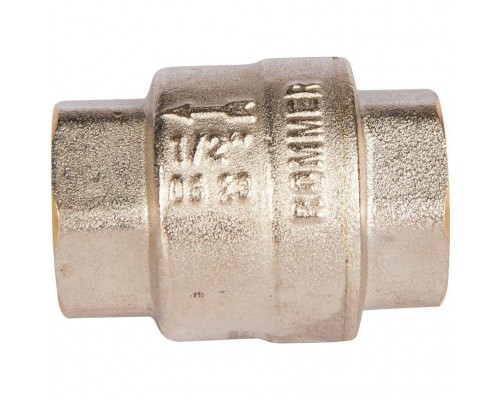 Клапан обратный пружинный муфтовый с металлическим седлом ROMMER RVC-0001-000015 1/2 (RVC-0001-000015)