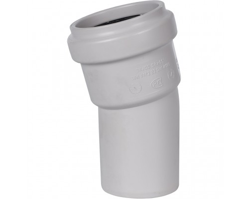 Отвод канализационный бесшумный STOUT D 58 х 15° SKB-0008-005815 (SKB-0008-005815)