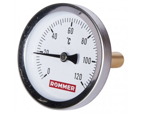 Термометр биметаллический ROMMER 63 мм 120 градусов с погружной гильзой 50 мм 1/2 (RIM-0001-635015) Термометр биметаллический ROMMER 63 мм 120 градусов с погружной гильзой 50 мм 1/2 (RIM-0001-635015)