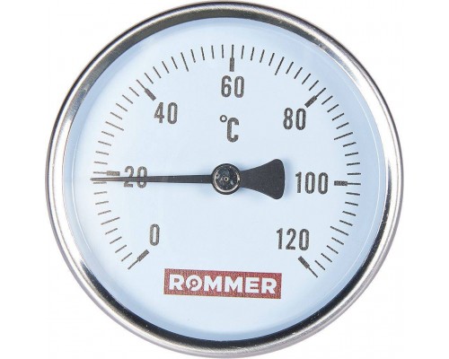Термометр биметаллический ROMMER 80 мм 120 градусов с погружной гильзой 50 мм 1/2 (RIM-0001-805015) Термометр биметаллический ROMMER 80 мм 120 градусов с погружной гильзой 50 мм 1/2 (RIM-0001-805015)