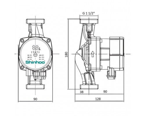 Циркуляционный насос SHINHOO MASTER S 25-6 180 (71111003) Циркуляционный насос SHINHOO MASTER S 25-6 180 (71111003)