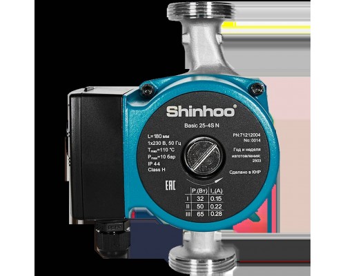 Циркуляционный насос SHINHOO BASIC 25-4S N 180 1x230V (71212004)