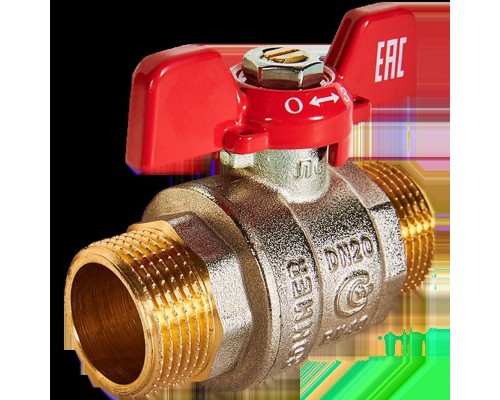 Кран шаровой ROMMER НР/НР, ручка бабочка 3/4 (RBV-0007-2410220) Кран шаровой ROMMER НР/НР, ручка бабочка 3/4 (RBV-0007-2410220)