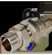 Кран шаровой полнопроходной с американкой STOUT SVB-0007-200032 ВР/НР ручка бабочка 1 1/4 (SVB-0007-200032)