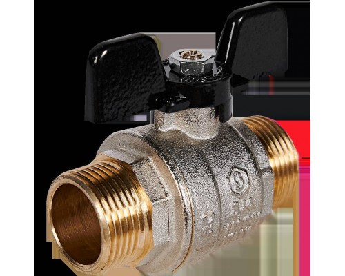 Кран шаровой полнопроходной STOUT SVB-0006-200020 НР/НР ручка бабочка 3/4 (SVB-0006-200020)