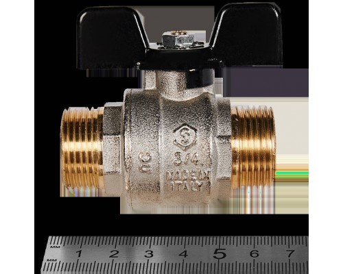 Кран шаровой полнопроходной STOUT SVB-0006-200020 НР/НР ручка бабочка 3/4 (SVB-0006-200020)