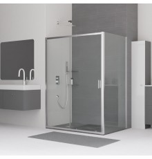 Душевой уголок RGW Classic CL-14+100 см (128,5x131,5)x100x185 профиль хром, стекло прозрачное