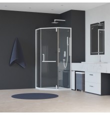 Душевой уголок RGW Hotel HO-084-W 90x90x195 см, профиль белый, стекло прозрачное