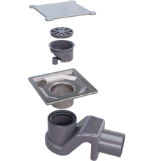 Душевой трап RGW Shower Drain SDR-13, 11х11 см, хром