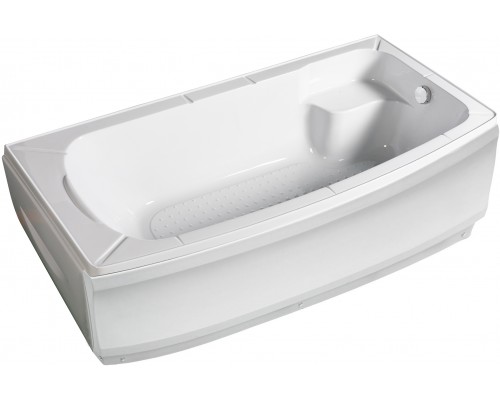 Акриловая ванна WEMOR 170/80/55 S 170x80 см, с ножками, с экранами, со сливом-переливом
