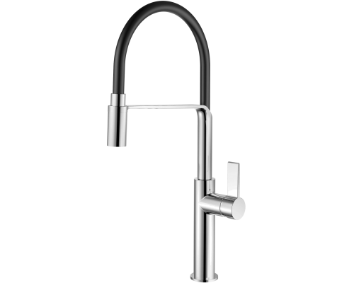 Смеситель для кухни Rush MS9035-35Black черный, с гибким изливом