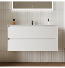 Тумба с раковиной Sancos Cento 100 см белый глянец