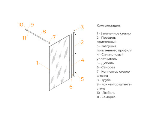 Шторка на ванну RGW SC-050 700