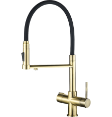 Смеситель для кухни Steel Hammer SH 2003 BRONZE бронза, с гибким изливом