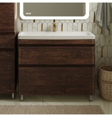 Тумба с раковиной Style Line Атлантика 100 Люкс Plus, напольная, старое дерево