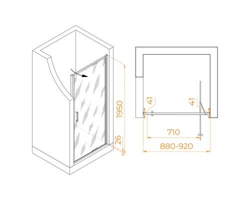 Душевая дверь RGW SV-05B 900 Душевая дверь RGW SV-05B 900