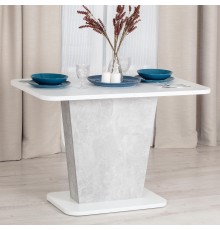 Обеденный стол TetChair Модерн Gent 110 см, белый, бетон