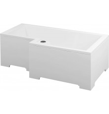 Ванна из искусственного камня Цвет и Стиль Фишка R 170x80 см, с ножками, асимметричная