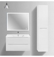 Мебель для ванной комнаты Vincea Mia Slim 90, 2 ящика, белая глянцевая