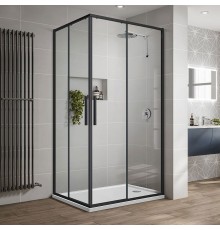 Душевой уголок Vincea Slim-U VSS-2SU900CLB 90x90 см, профиль матовый черный, стекло прозрачное