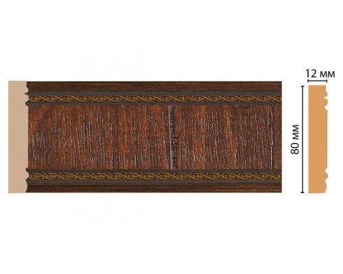 Молдинг DECOMASTER 150-2 ДМ (80*12*2400 мм)