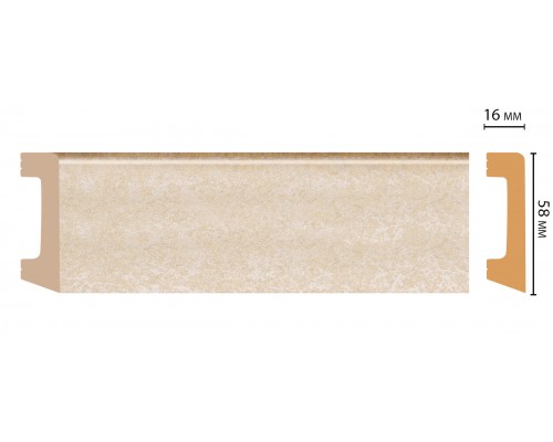Плинтус напольный DECOMASTER D234-18DДМ (58*16*2400 мм)