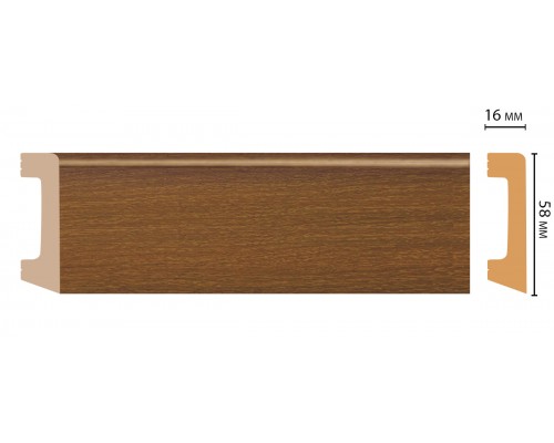 Плинтус напольный DECOMASTER D234-85 ДМ (58*16*2400 мм)