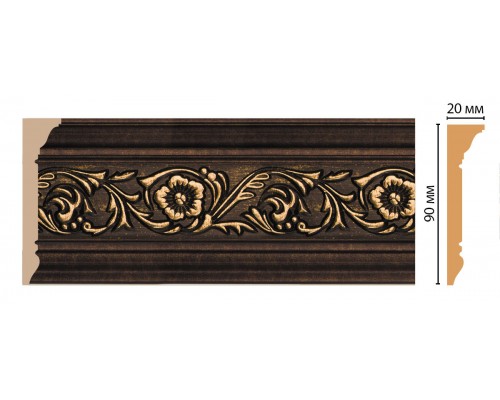 Плинтус потолочный DECOMASTER D226-56 (90*20*2400мм)