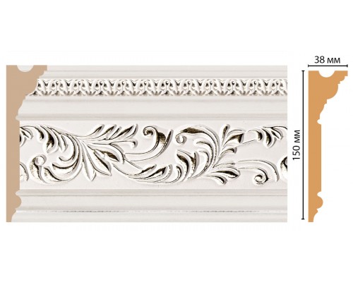 Плинтус потолочный  DECOMASTER D214-60ДМ (150*38*2400 мм)