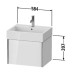 Duravit XViu Тумба подвесная 58.4x45.4x39.7см, с раковиной, 1 ящик, цвет: walnut dark/черный матовый. 2350600000,  XV42340B221
