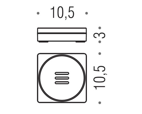 Colombo MiniQ Мыльница настольная, цвет: графит матовый. B5040.GM-RNE