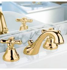 Nicolazzi Nuova Brenta Смеситель для раковины на 3 отверстия, излив: 130мм, цвет: Gold Brass. 2508GB