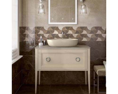 Kerama Marazzi Plaza Раковина накладная, 60х37см., с 1 отв., цвет: песочная матовая. PLR.wb.60\SAN
