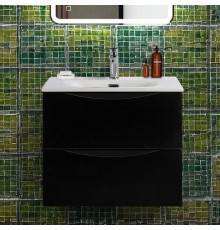 Тумба с раковиной BelBagno Marino-cer-n 60 подвесная, nero lucido