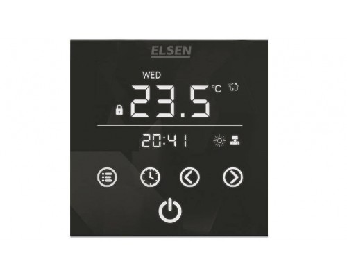Регулятор для внутрипольных конвекторов, ELSEN, конвекция-естественная, 220 В, чёрный