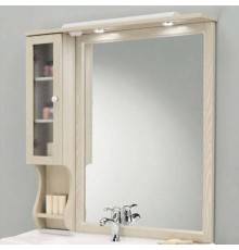 EBAN Singolo SX Зеркало 104x102 см, в раме со шкафчиком левым, цвет: pergamon