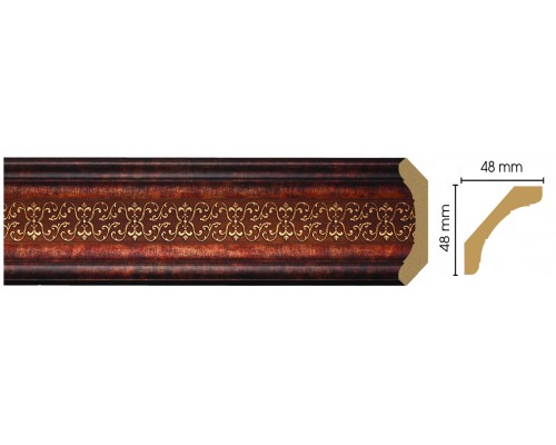 Плинтус потолочный DECOMASTER 167-767 (48*48*2400мм)