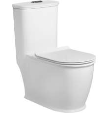 Унитаз-моноблок SantiLine SL-5019 безободковый, с микролифтом