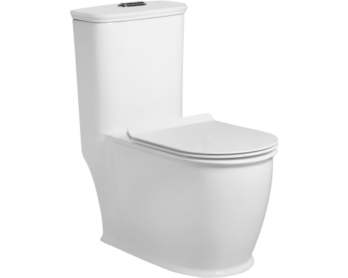 Унитаз-моноблок SantiLine SL-5019 безободковый, с микролифтом Унитаз-моноблок SantiLine SL-5019 безободковый, с микролифтом