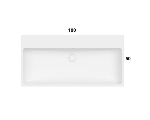 Globo Le Pietre Раковина 100х50х13см., 1 отв., накладная, с донным клапаном, цвет: белый. SCQ100BI