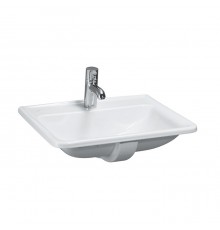 Laufen Pro S Раковина 56х44х20 см, встраиваемая сверху, с 1 отв., без перелива, цвет: белый. 8.1396.1.000.104.1