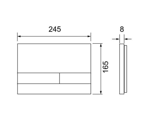 TECEspring Панель смыва для унитаза, акриловая, плоская, цвет: черный. S240851 TECEspring Панель смыва для унитаза, акриловая, плоская, цвет: черный. S240851