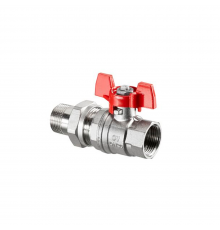 Шаровой кран Oventrop Optibal DN 32, с американкой, НР-ВР, рукоятка бабочка 1075810