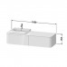 Duravit Happy D.2 Plus Тумба подвесная 160x55х35.4см, с раковиной и 2 ящиками, SX, цвет: белый глянцевый. 2360600000, HP031HL2222, HP4944L2222