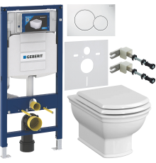 Комплект Унитаз подвесной VitrA Valarte 7805B003-0075 + Крышка 124-003-009 с микролифтом + Инсталляция Geberit Duofix UP 320 111.300.00.5 + Кнопка Sigma 01 115.770.11.5 белая + Крепления 111.815.00.1 к стене + Шумоизоляция 156.050.00.1