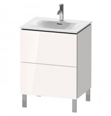 Duravit L-Cube База напольная 62x48.1x70.4см с раковиной, 2 ящика, цвет: глянцевый белый. LC659502222,  23446300001