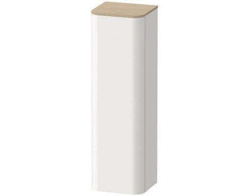 Duravit Happy D.2 Plus Шкаф навесной 40x36х133см с 3 стеклянными полками петли слева, подвесной, цвет: nordic white satin matt/mediterrenean oak. HP1261L3939,  HP030007171