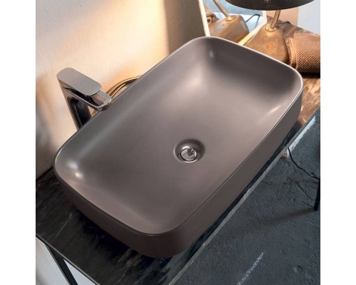 Kerasan Tribeca Раковина 60х38 см, встраиваемая/накладная, без отв., цвет: Ferro matt. 514389 Kerasan Tribeca Раковина 60х38 см, встраиваемая/накладная, без отв., цвет: Ferro matt. 514389